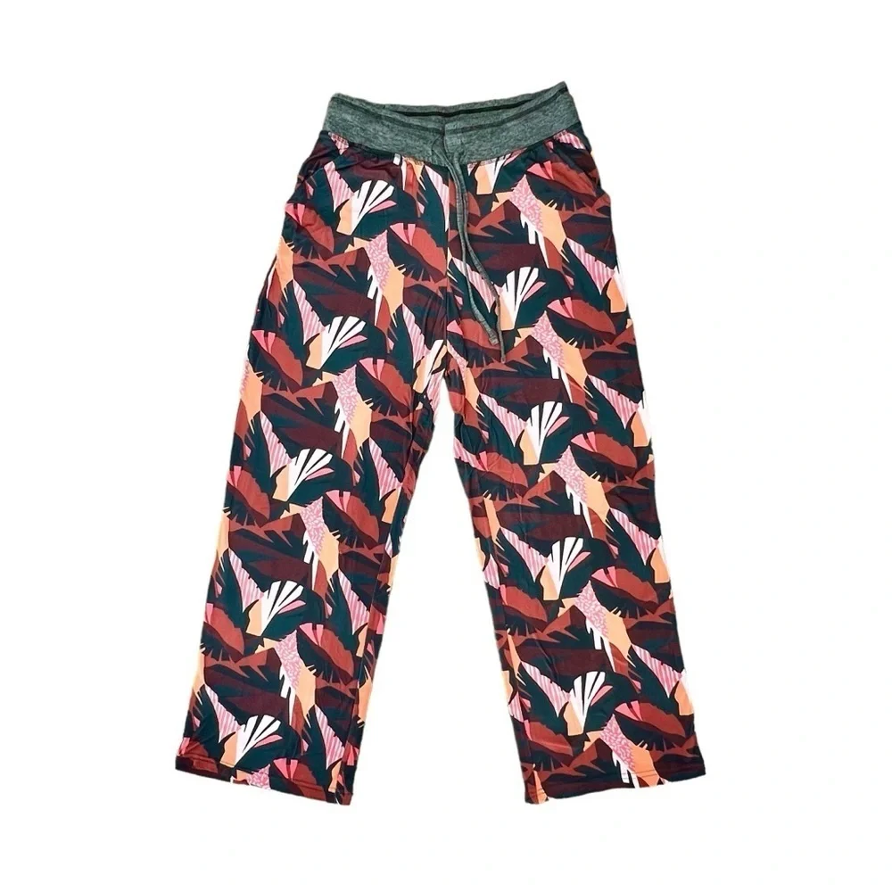 Women’s Pajama Pants – Tropical Leaf Print Lounge Pants (Size M) NWT - Picture 3 of 11